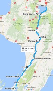 Wellington - Taupo (SH1) or Taranaki (SH3) Kids On Board