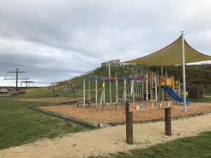 Walk/cycle track through Foxton Beach Kids On Board