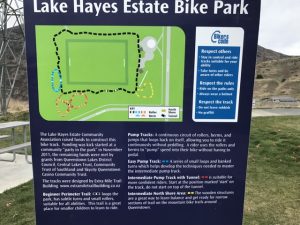 Lake Hayes Estate playground, cycle track and bike pump tracks, Near Queenstown Kids On Board